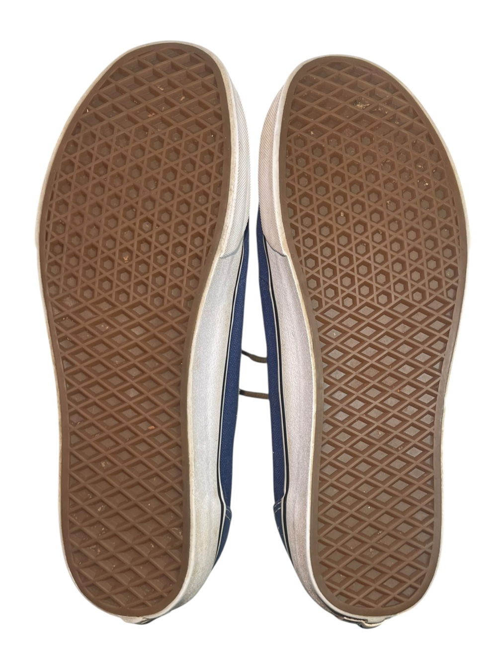 Vans Brigata Navy Blue Canvas Brown Leather-Trim Boat Shoes Men's Size 12 EUC - Picture 11 of 11